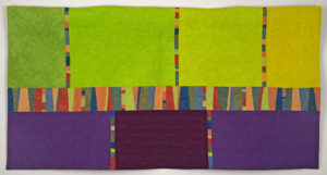 Promenade Art Quilt in Purple and Green - Cindy Grisdela Art Quilts