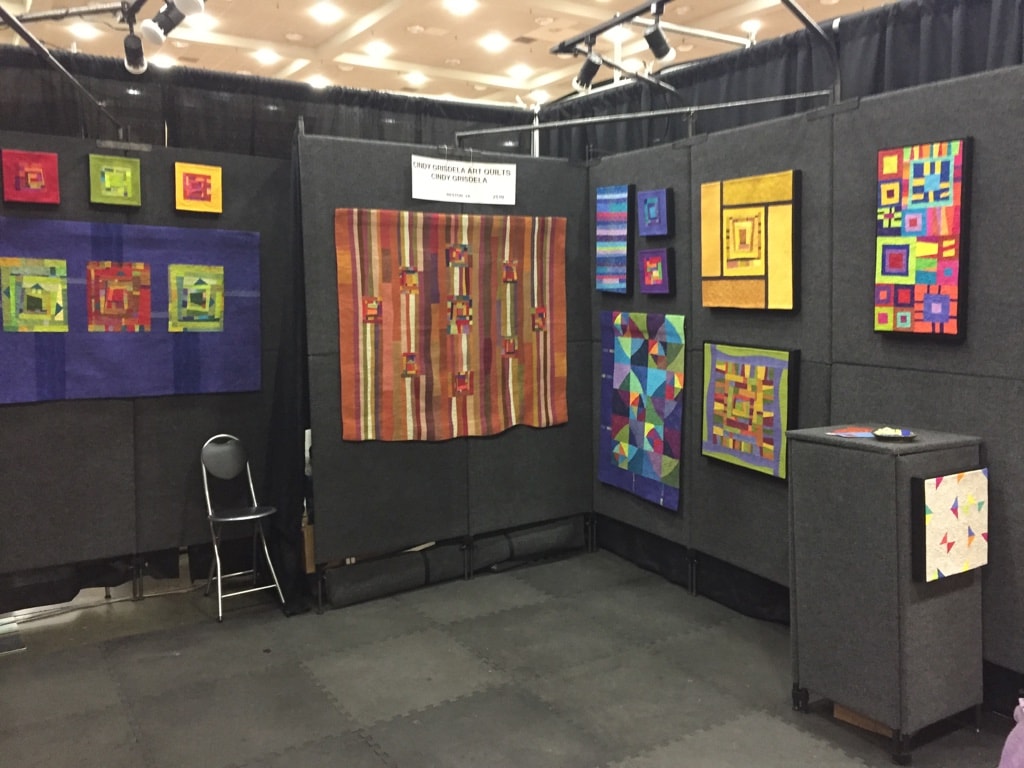 All Set Up at the Baltimore Craft Show! Cindy Grisdela Art Quilts