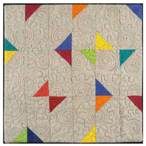 Pennants Art Quilt 12" square - Cindy Grisdela Art Quilts