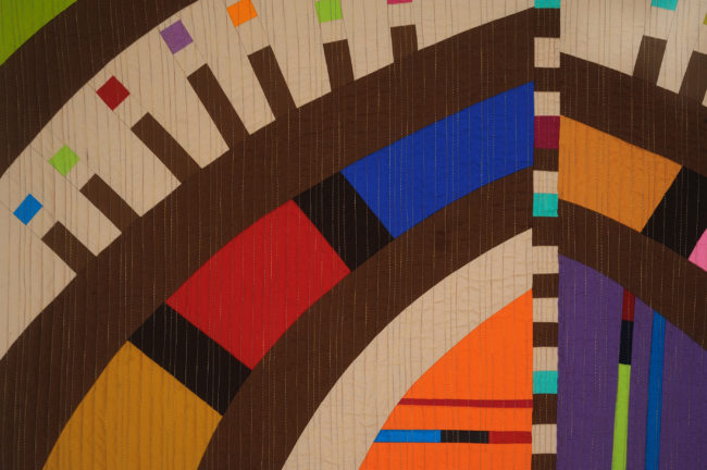 Detail of "Confetti" - Cindy Grisdela Art Quilts