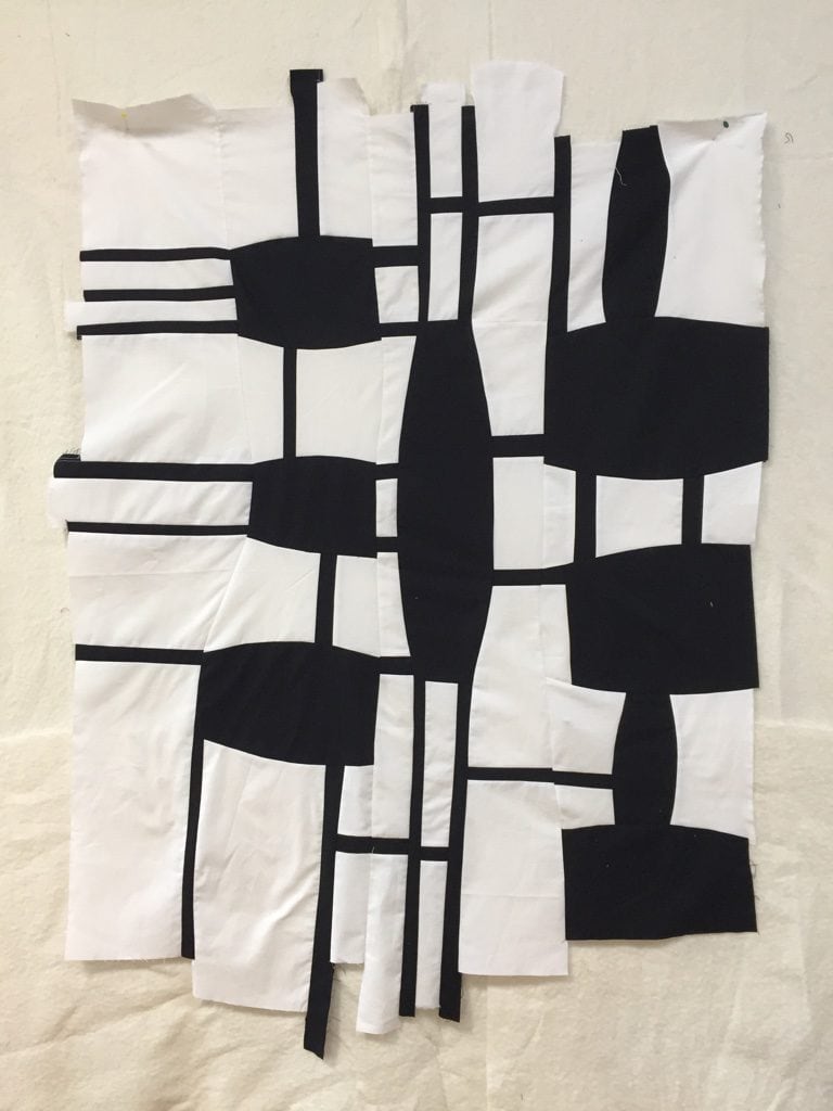 Black and White Study for an art quilt- Cindy Grisdela