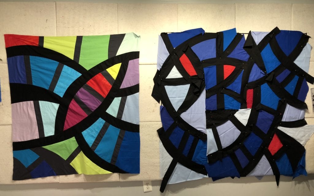 Two art quilts in process - Cindy Grisdela