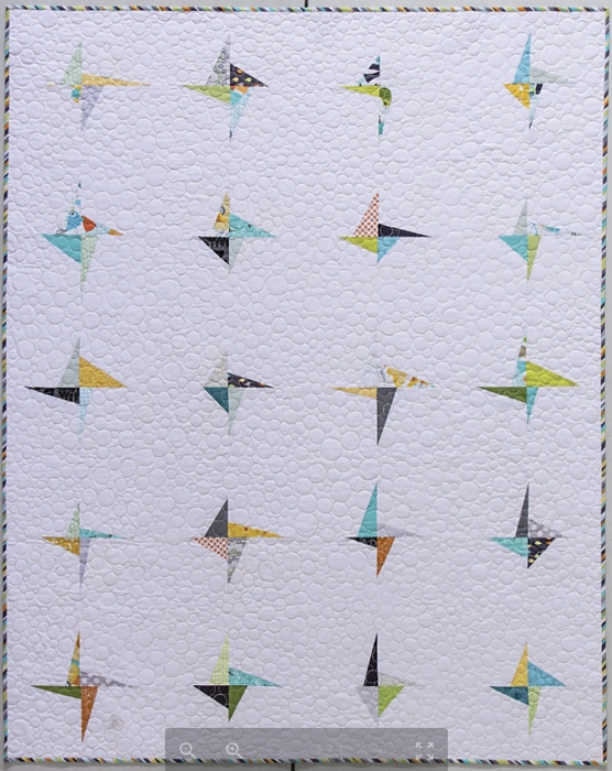 Jenny Lyon's "Stars" quilt with pebble texture.
