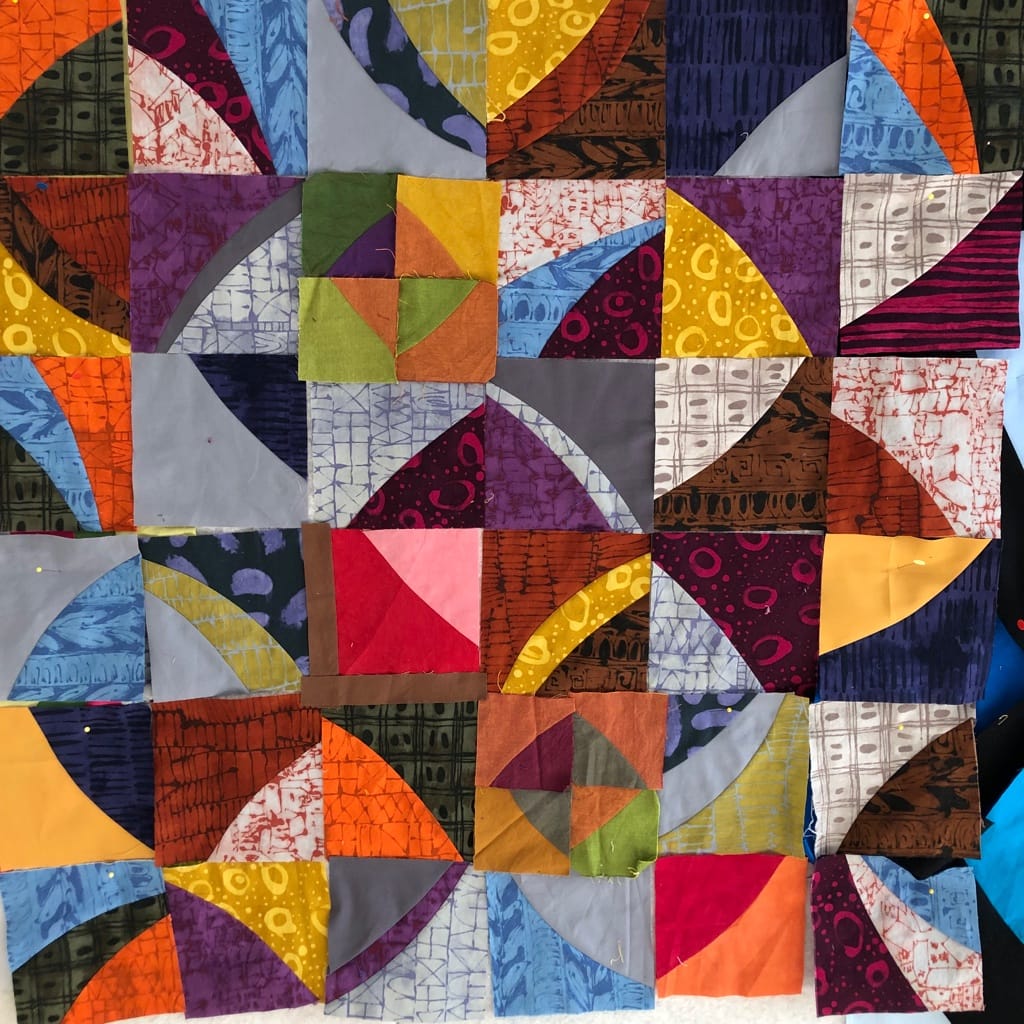 Another Prints and Curves quilt top - Cindy Grisdela
