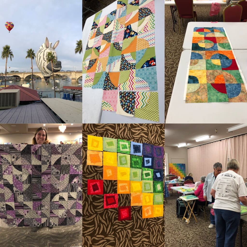 Photo Collage from Quilting at the Lake 2019 - Cindy Grisdela