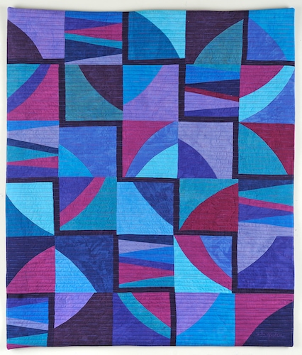 Blues Maze Art Quilt - Cindy Grisdela
