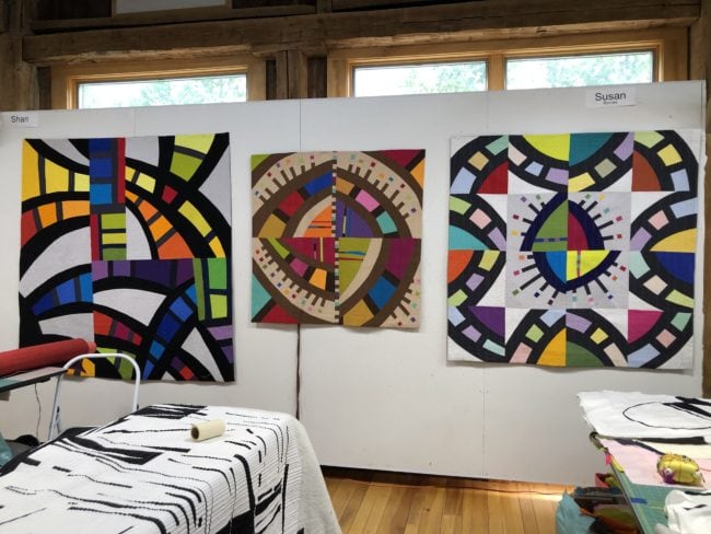 Cindy Grisdela's large colorful quilts