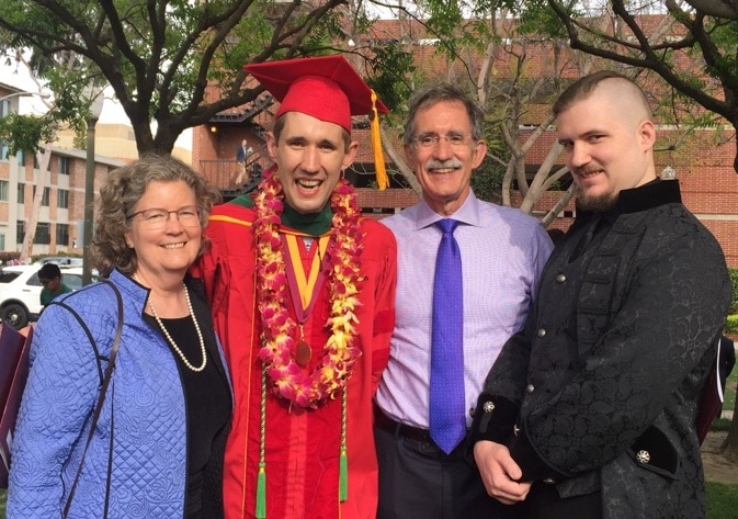 Family graduation photo