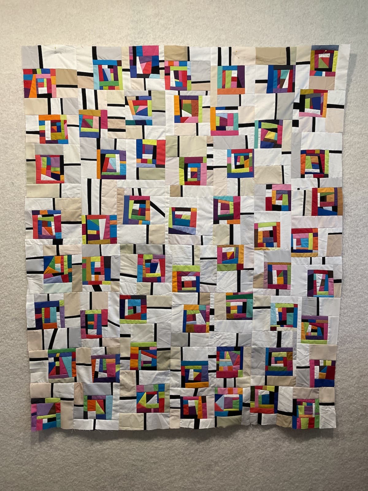 Color Grid Top Finished – Cindy Grisdela Art Quilts